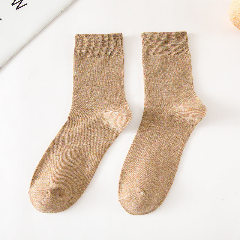 Chaussettes de tube Automne et hiver Couleur solide