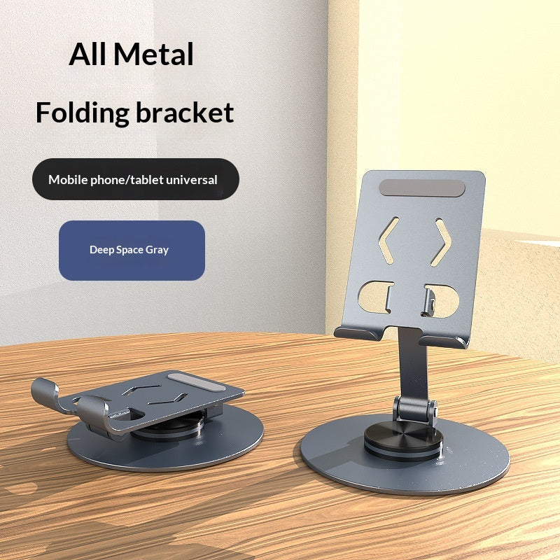 Tablette en alliage d'aluminium de bureau et support de téléphone avec conception rotative et pliante