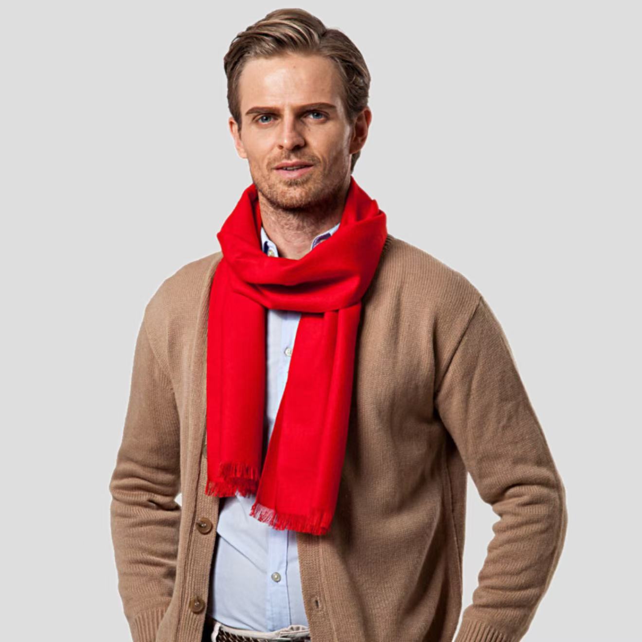 Écharpe en velours double face pour homme