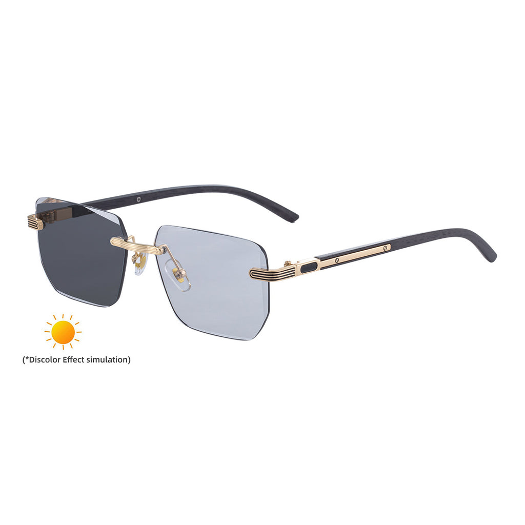 Lunettes de soleil sans cadre pour hommes haut de gamme