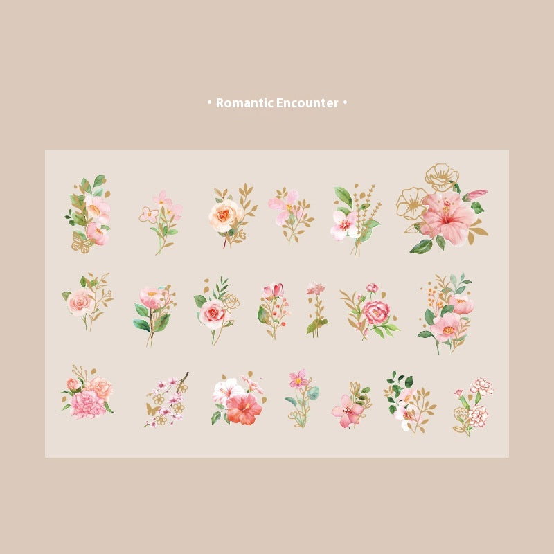 Plant Fleurs Journal Source décorative Matériau 40 Pièces