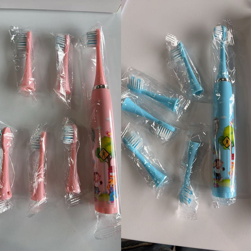 Enfants Sonic électrique brosse à dents IPX6 imperméable Caricature colorée pour enfant utilisation souple