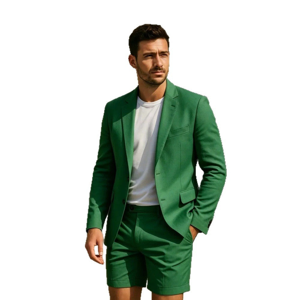 Élégant, minimaliste Ensemble de costumes pour hommes de style court