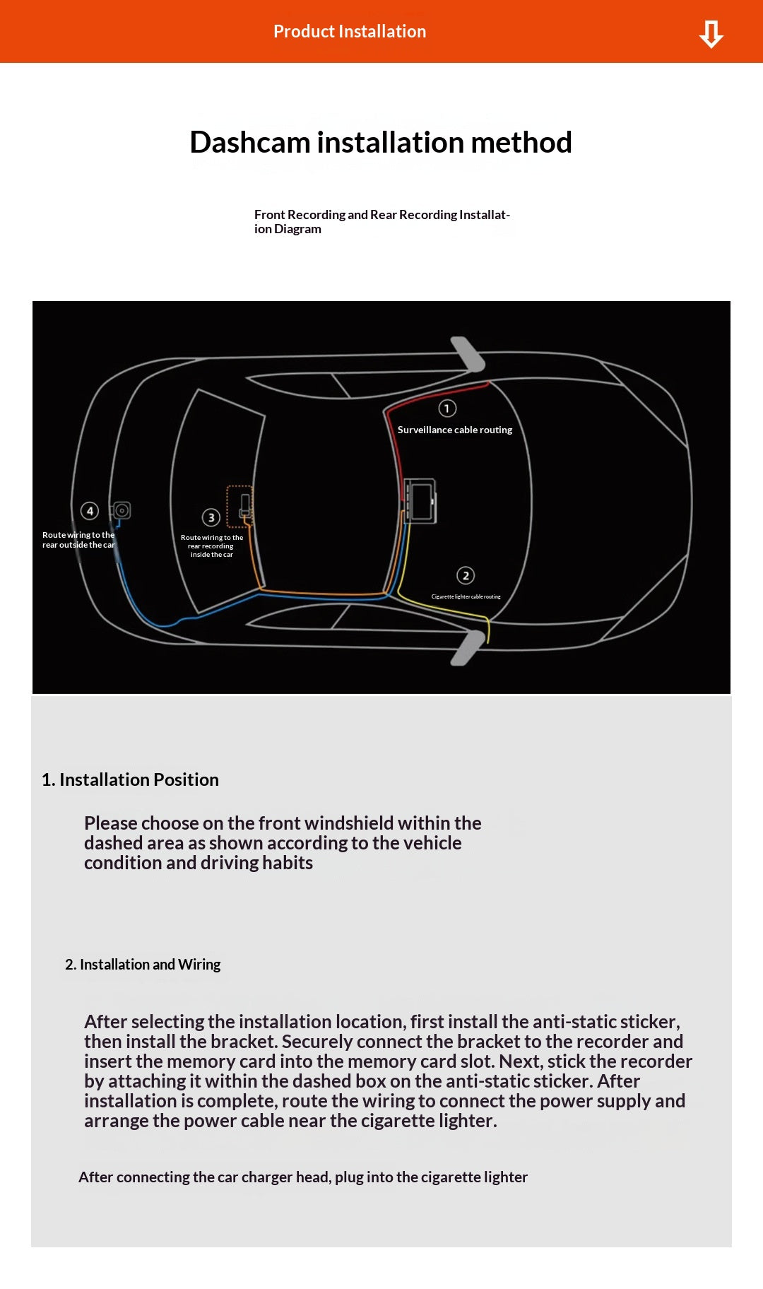 Trois versions de 4K haute définition voiture Dashcam