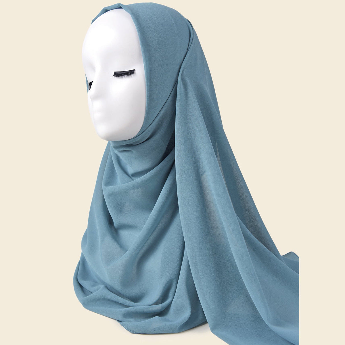 Summer Solid-Color Pearl Mousseline Bubble Femmes Headcarf