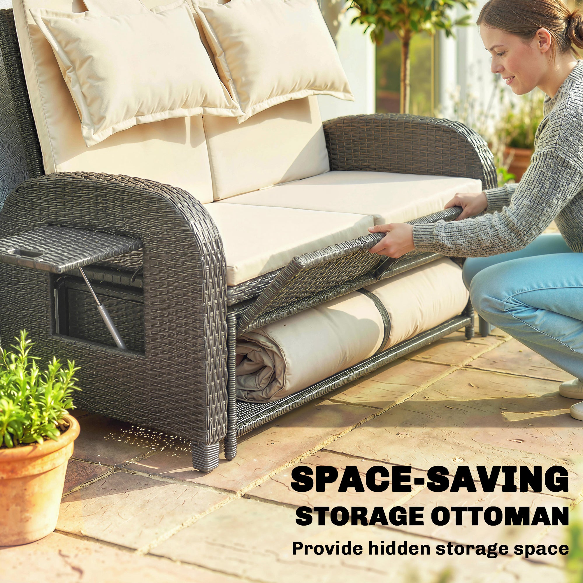 Patio Rattan Daybed