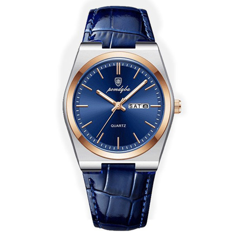 Montre à quartz lumineux ultra-mince pour homme