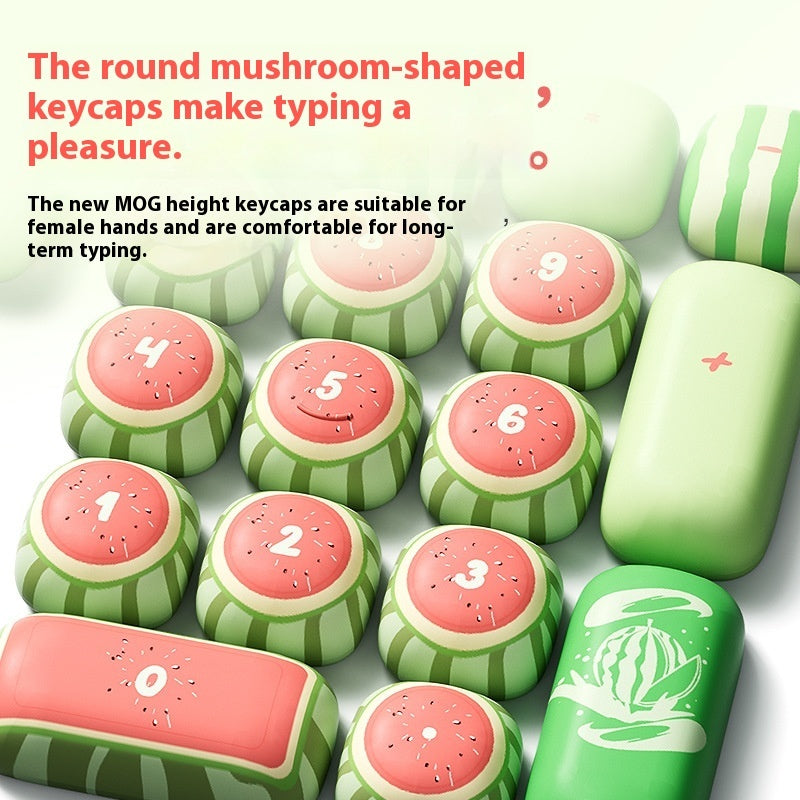 Pastèque Thème Sublimation des cinq côtés MOG Hauteur PBT Petit Bun à vapeur Cap à clé Champignon