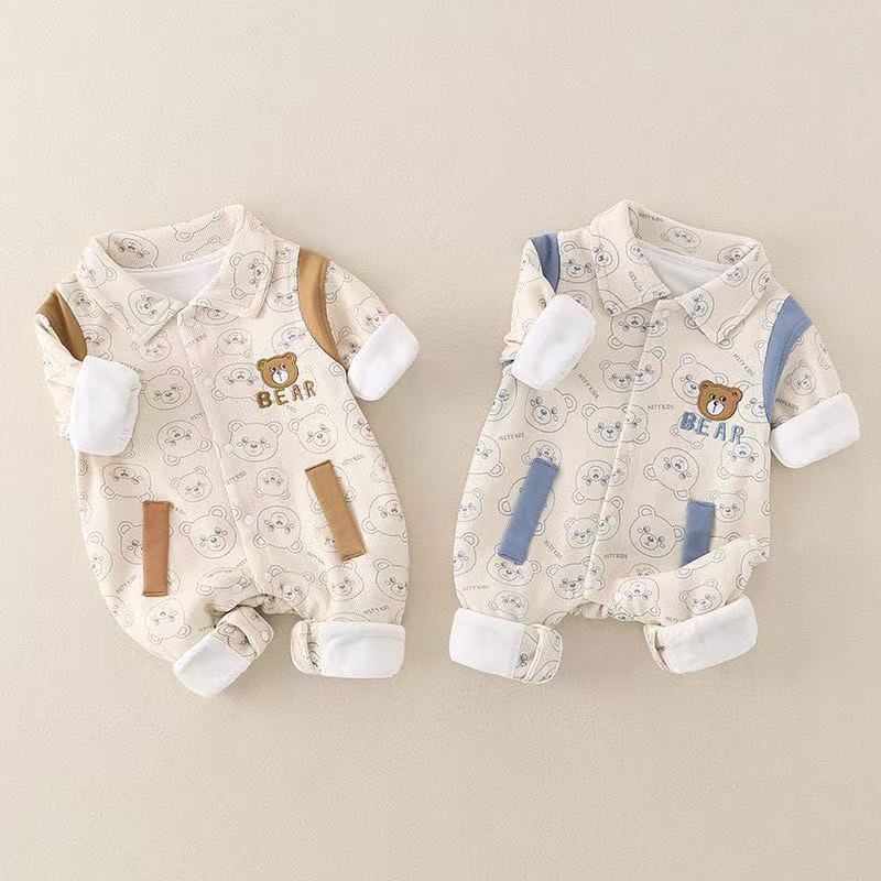 Bébés Vêtements de dessus d'automne à deux couches Baby Onesie