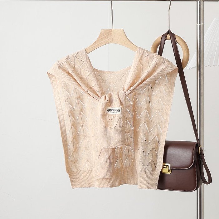 Châle chaud rayé tricoté pour vêtements de dessus