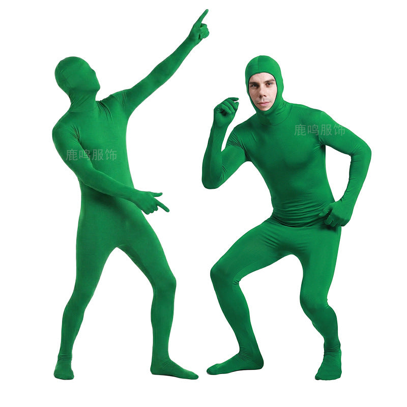 Costume invisible d'Halloween Cosplay Performance Outfit Noir Homme body scene Performanc