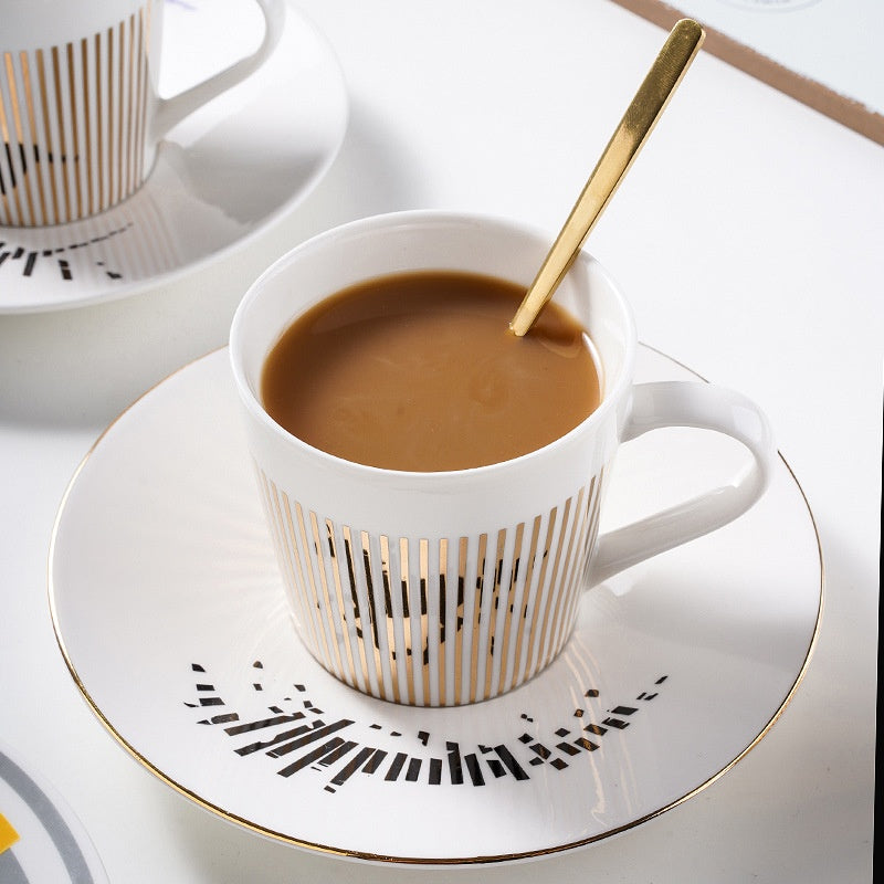 Creative Moer Stripe Six modèles Réflexion physique dynamique Coupe de café en céramique