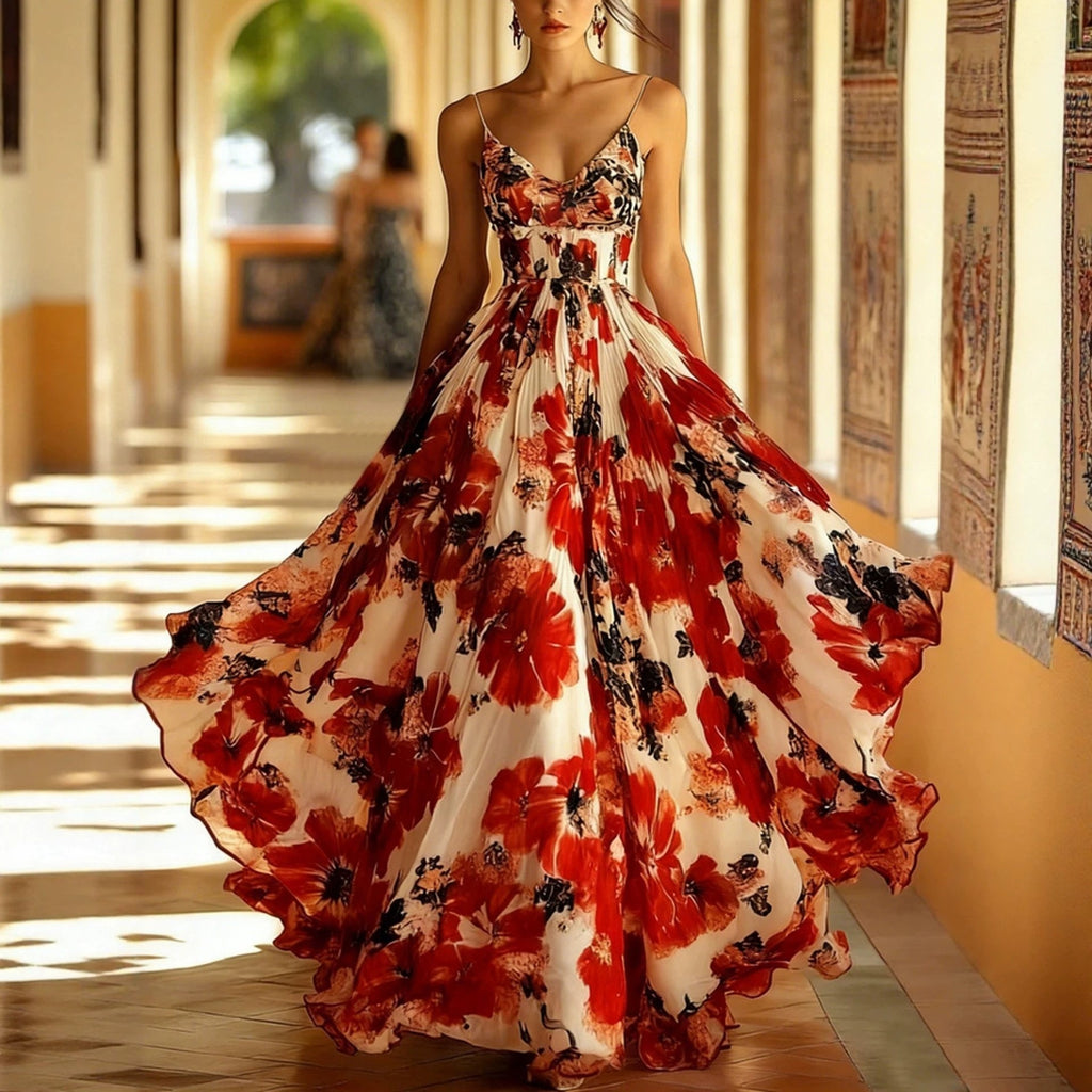 Robe Maxi Imprimée à la mode