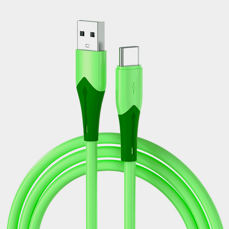 Câble de données en silicone liquide Jane Type-C adapté pour téléphone mobile sur ligne de charge rapide Hua