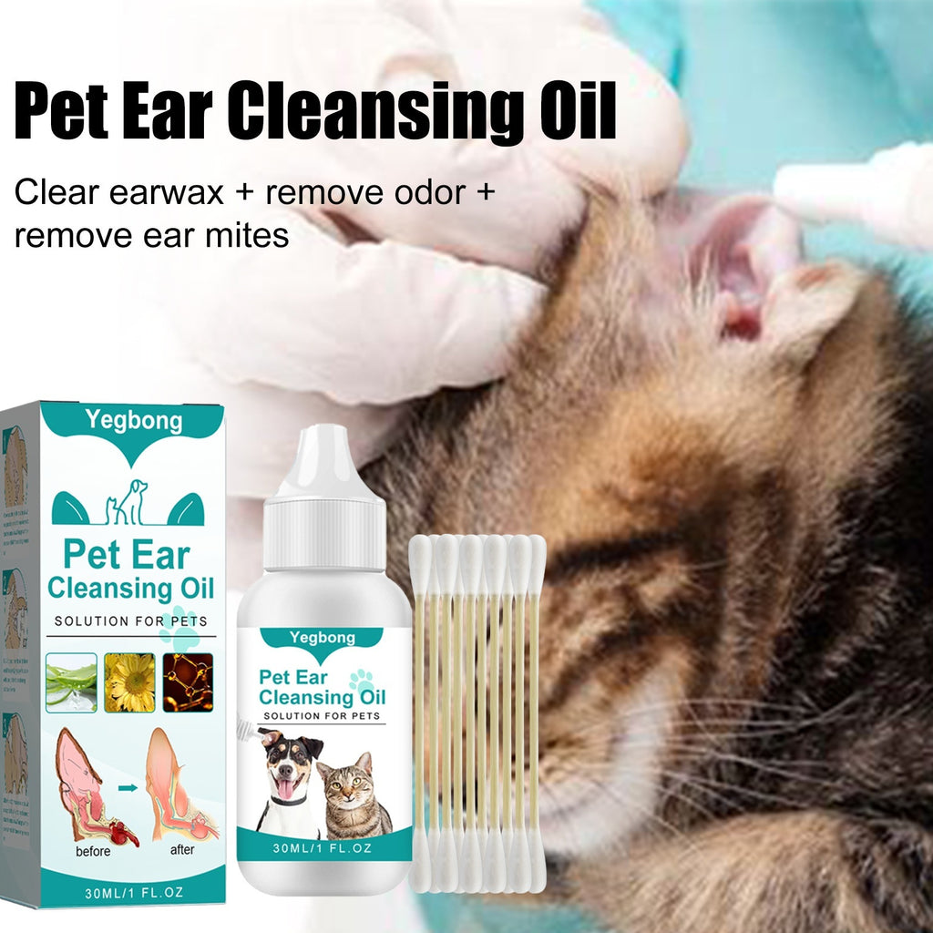 Solution de nettoyage de l'oreille des chats et des chiens