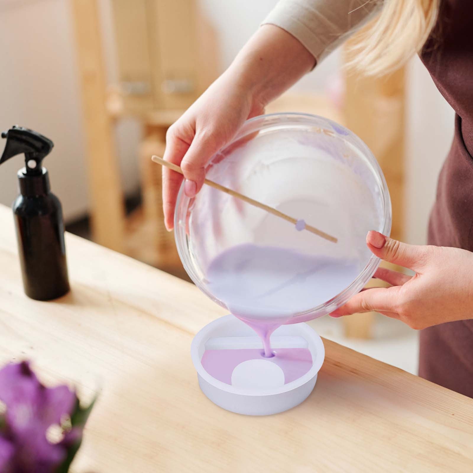 Porte-bougie en forme de coeur – ensemble de moules à 2 pièces avec conception de cœur de tulipe et moule de base pour fest