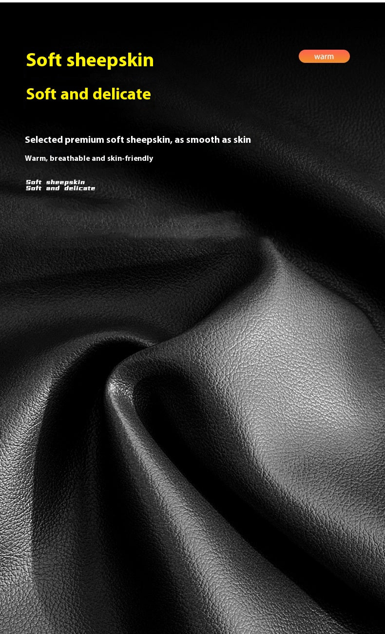 Gants en cuir véritable pour les hommes et les femmes L'automne et l'hiver revêtus de polaire