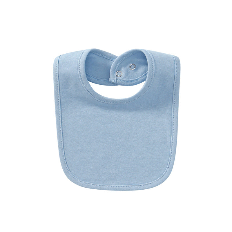 Bébé Produits Coton Bib de couleur solide avec boucle cachée Serviette Salive Multi-couleur En option