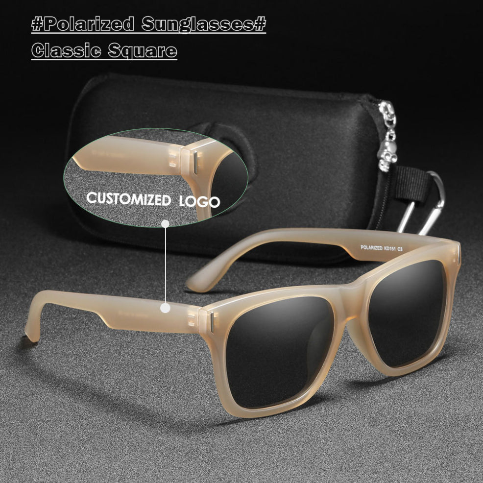 Lunettes de soleil polaires carrées classiques Unisexe