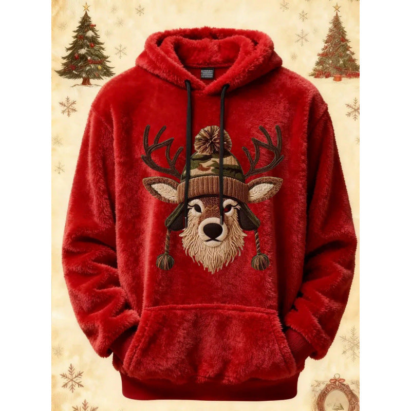 Sweatshirt à capuche à capuche de Noël imprimé numérique 3D