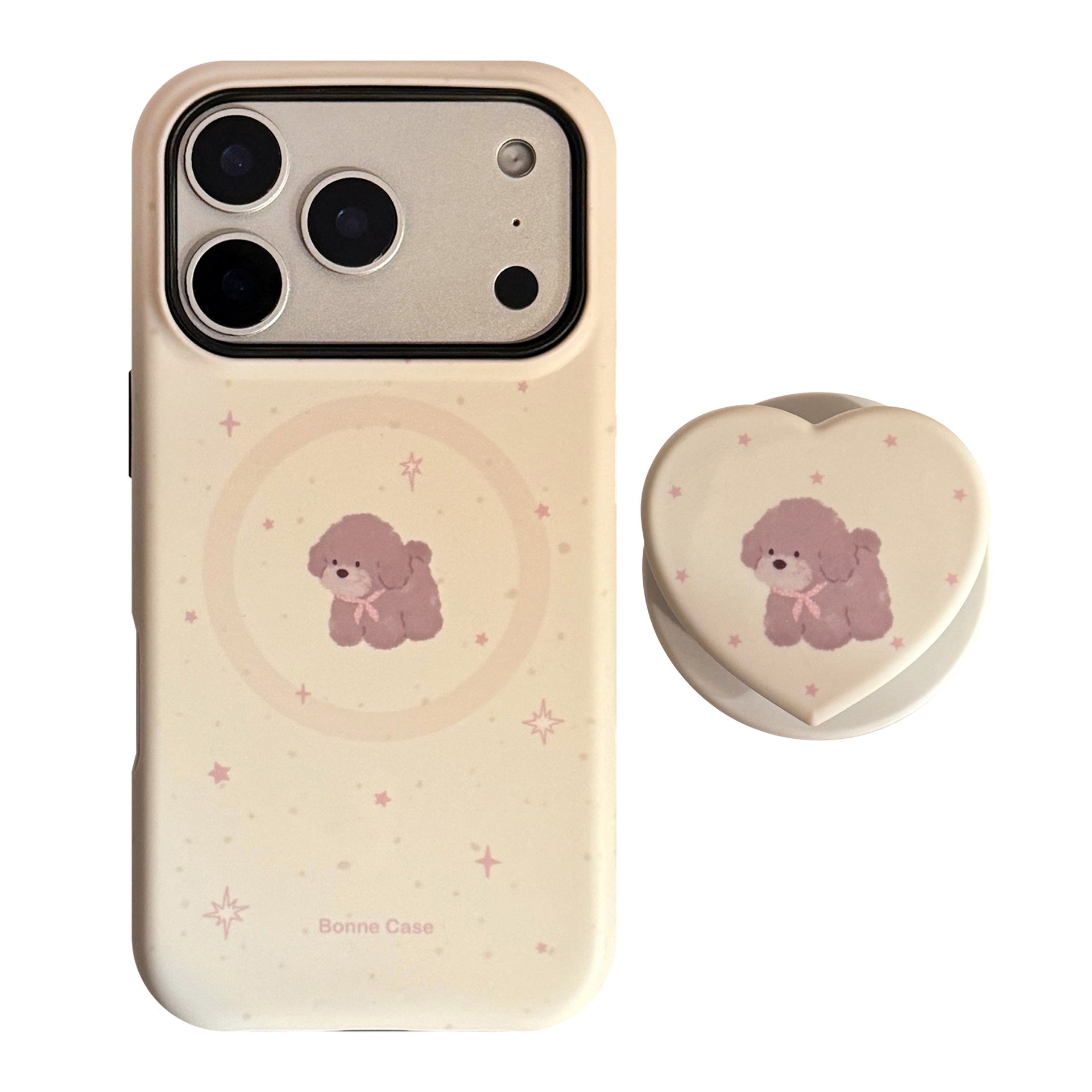 Buttercream Teddy Magnetic Bracket Phone Case Film