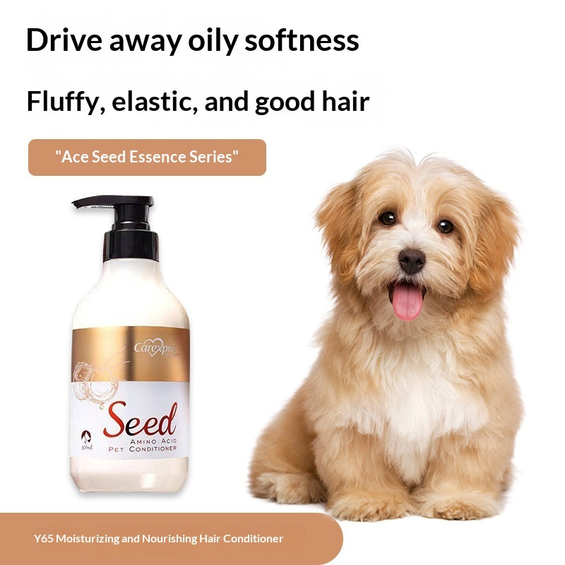 Shampooing animal avec des extraits de graines et des acides aminés pour soins de la fourrure
