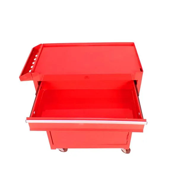 Poitrine à 5 tiroirs amovible avec armoire inférieure et une plate-forme réglable--Red
