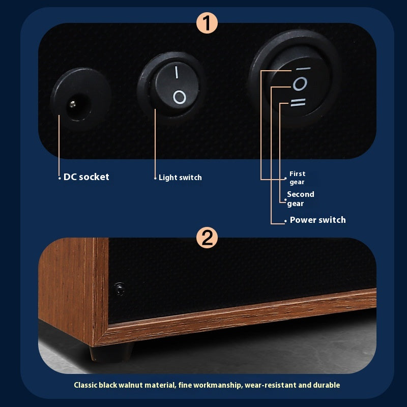 Black Walnut monomètre vertical automatique montre mécanique Shaker