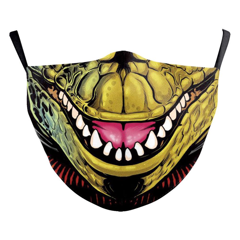Wansheng impression numérique visage animal tigre oreille suspension masque double couche