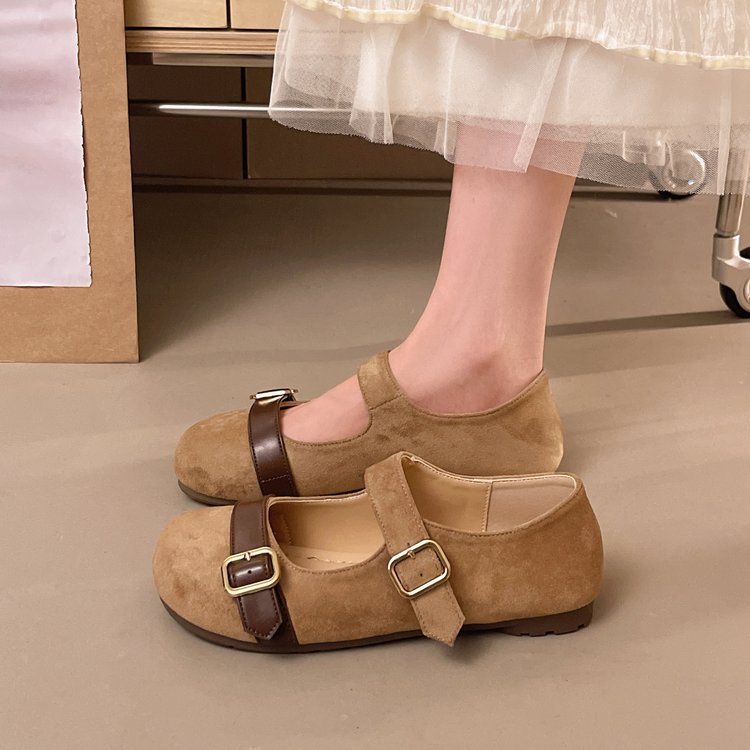 Femmes Fashionable orteil rond Pompes polyvalentes