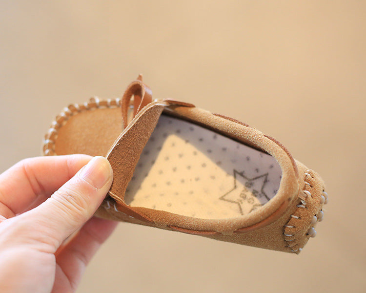 Mode bébé fille mignon simple couche chaussures Soft Bottom