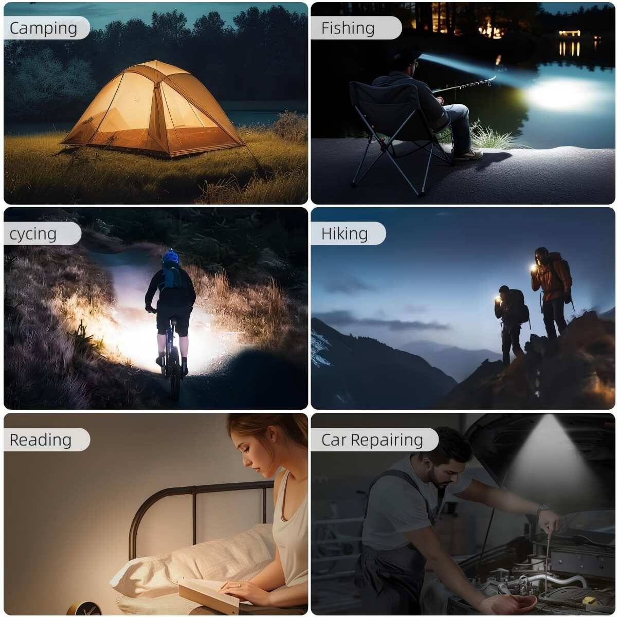 Ultra mince plat EDC Gadgets Torche avec base magnétique et COB côté lampe de poche torche avec re