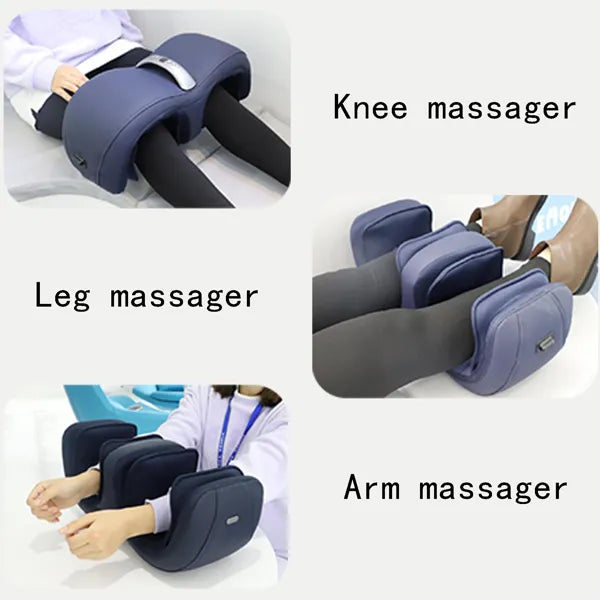Masseur de pression d'air du genou-bleu foncé -- Auto-épic N'est pas soutenu