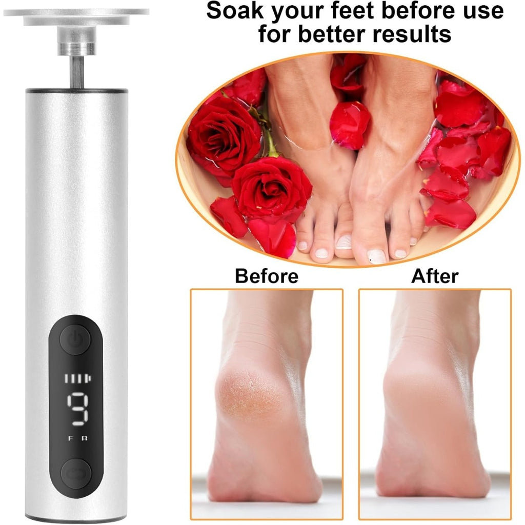 Outil d'entretien des pieds et ongles 2-en-1 – compact et léger – parfait pour la maison