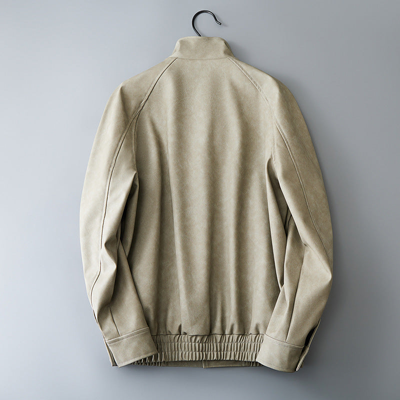 Manteau casual coréen rétro bicolore homme