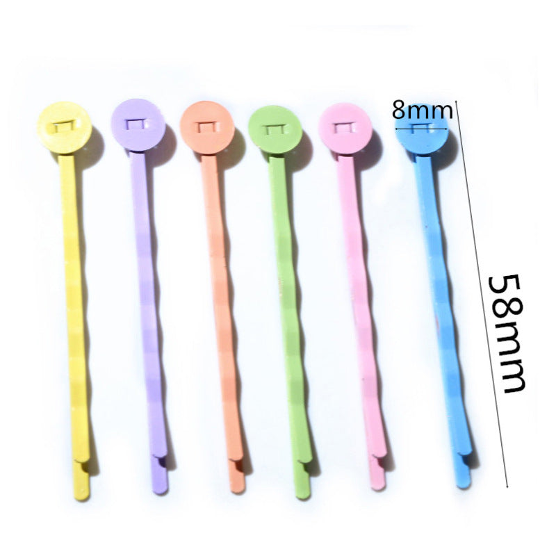 Candy Color Band Plateau Clip Internet Célébrité Petit épingle à cheveux Handmade Accessoires de cheveux 14g