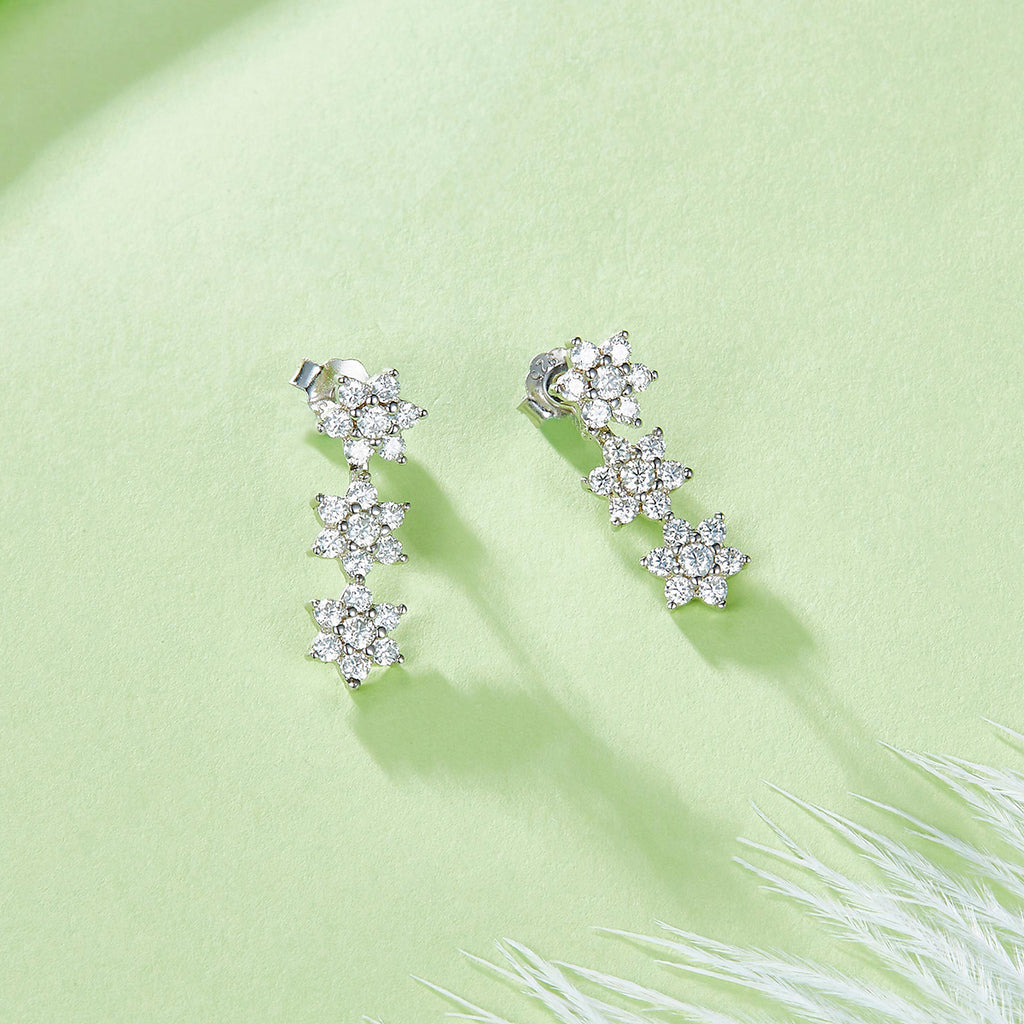 S925 Sterling Silver Star Earrings