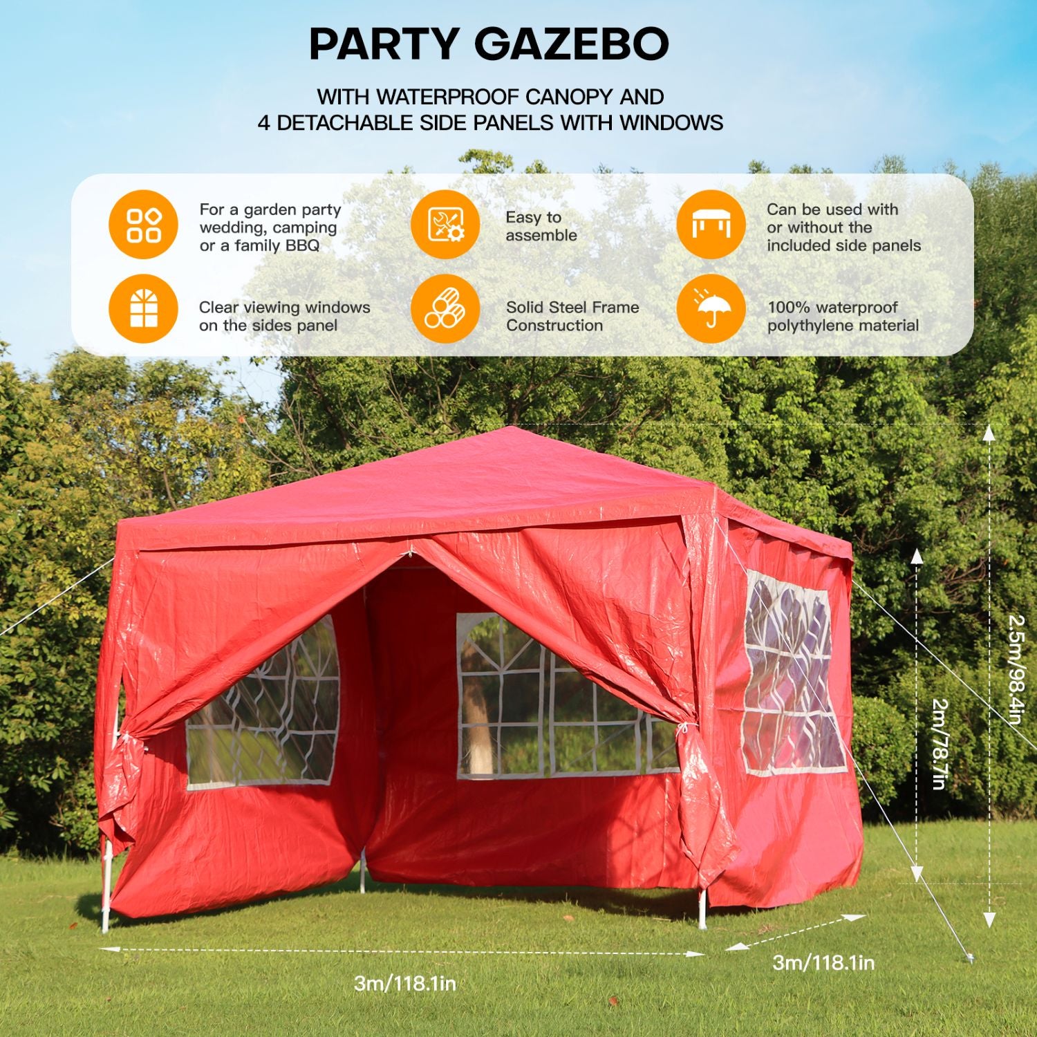 Événement extérieur Gazebo Tent