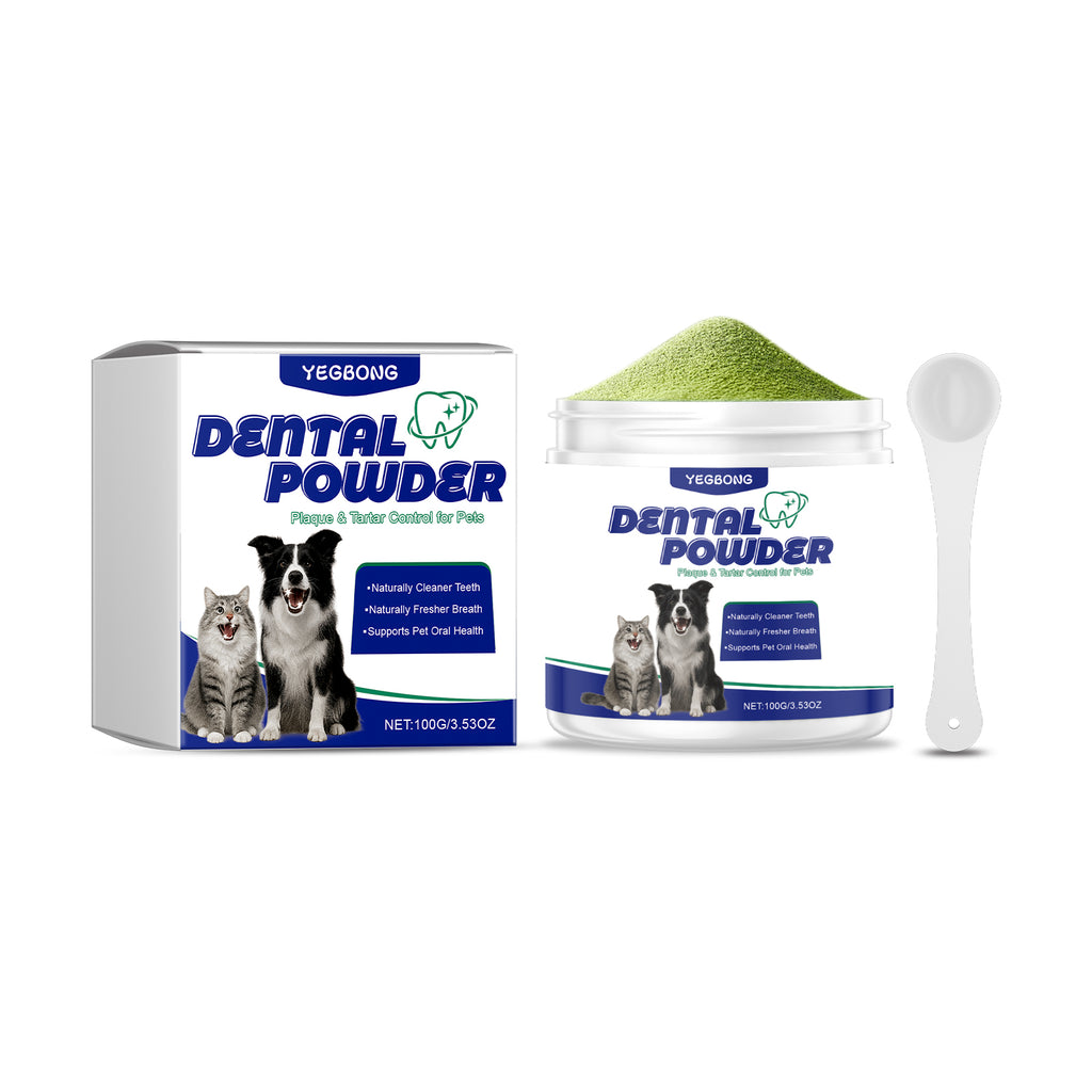 Poudre de nettoyage des dents des animaux de compagnie