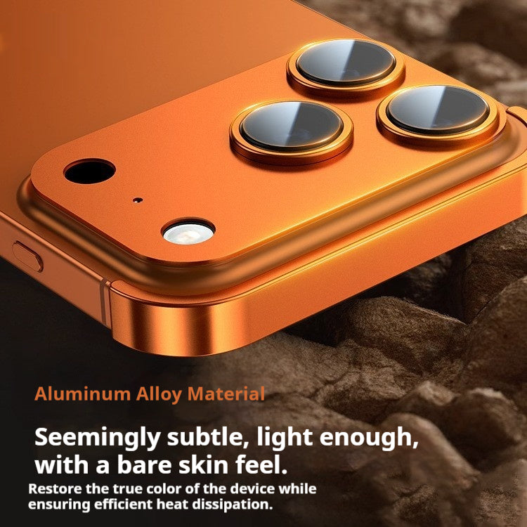Plaquette à quatre corners en métal pour Iphone17promax Boîtier de téléphone ultra-mince sans cadre de protection C