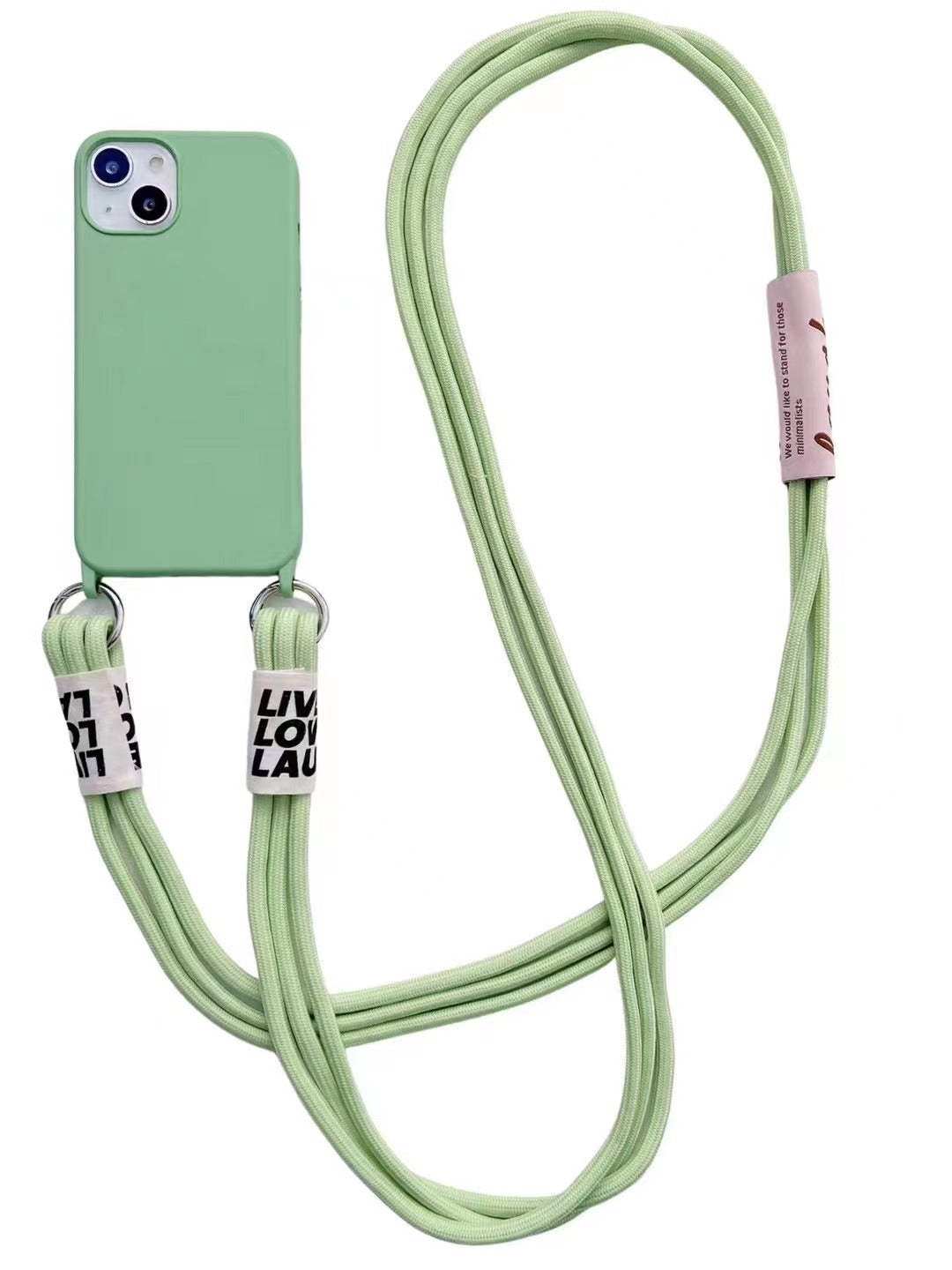 Boîtier de téléphone en silicone liquide à longue bande diagonale