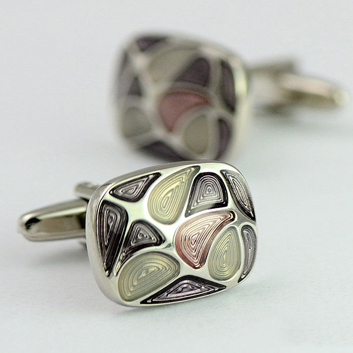 Boutons de chemise en émail bohème