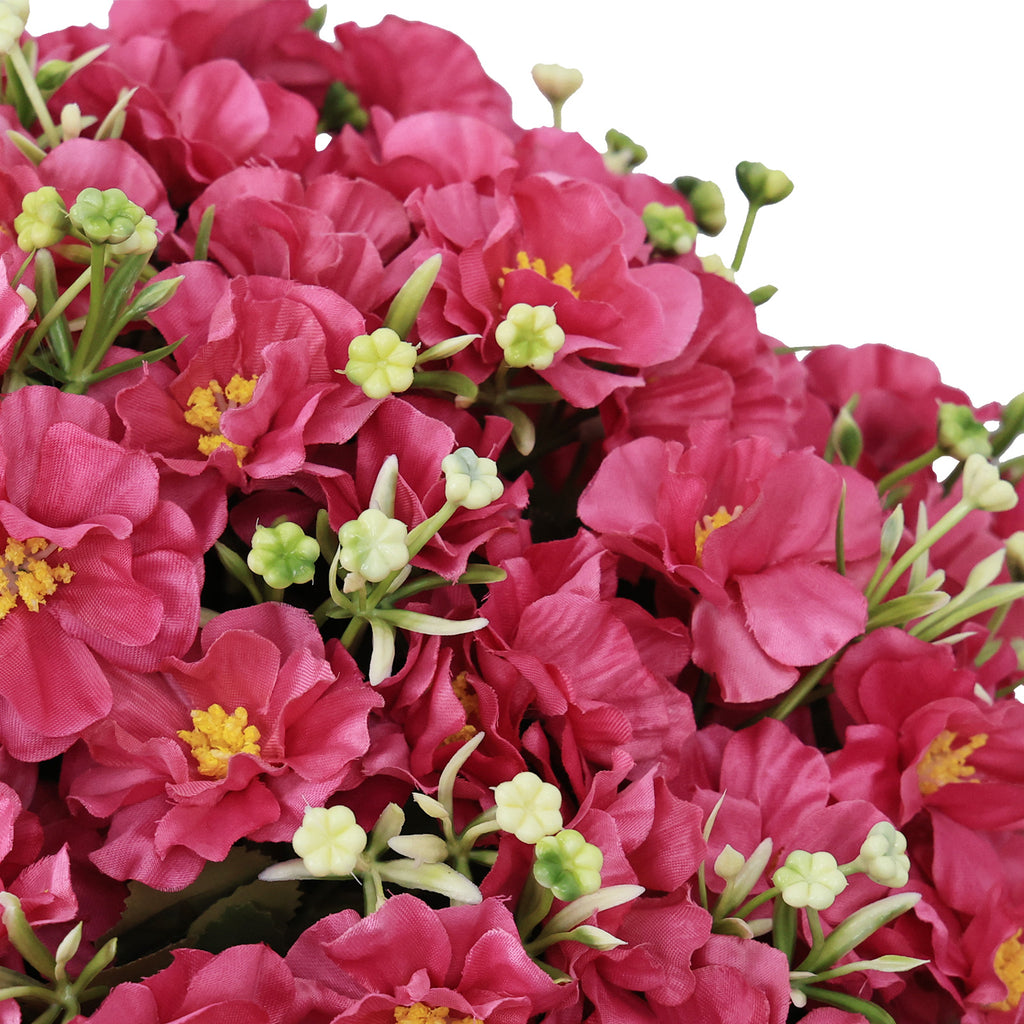 Fleur artificielle de 24 pouces Faux Lotus Neige Potée Plante UV résistant aux UV Floral artificiel Déco