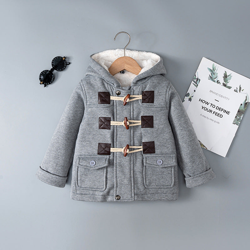 Manteau à capuche doublé de polaire pour garçons