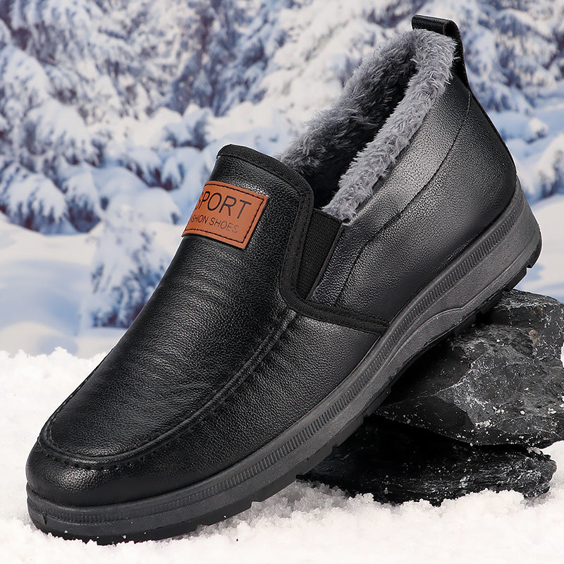 Chaussures vieux Beijing pour hommes avec doublure en polaire extra épais et chaud