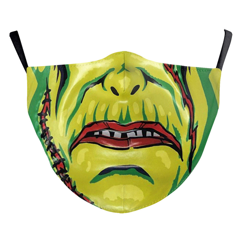 Impression numérique Clown Halloween Funny Horror Double couche Masque de poussière