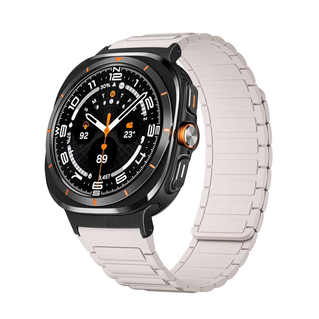 Bracelet de montre magnétique bicolore en silicone