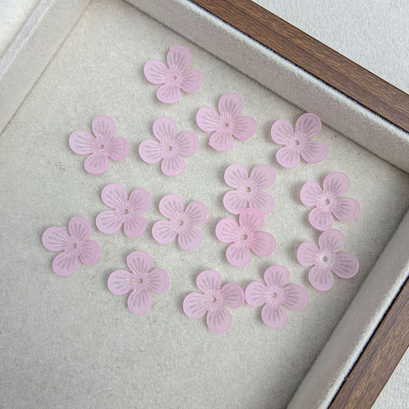 Matte 4-Petal Acrylique Bases de Blossom Translucide