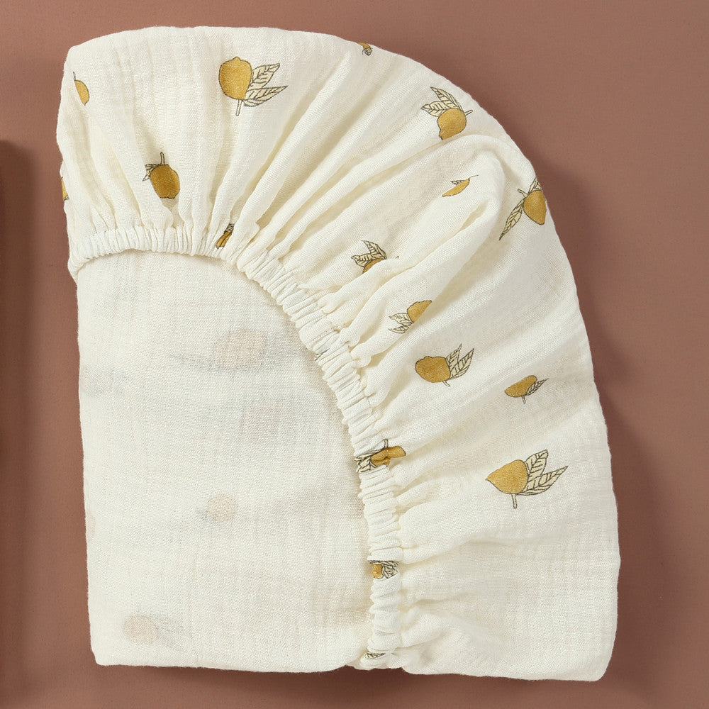 Feuille de gauze en coton intégral, imprimée pour bébé européenne et américaine