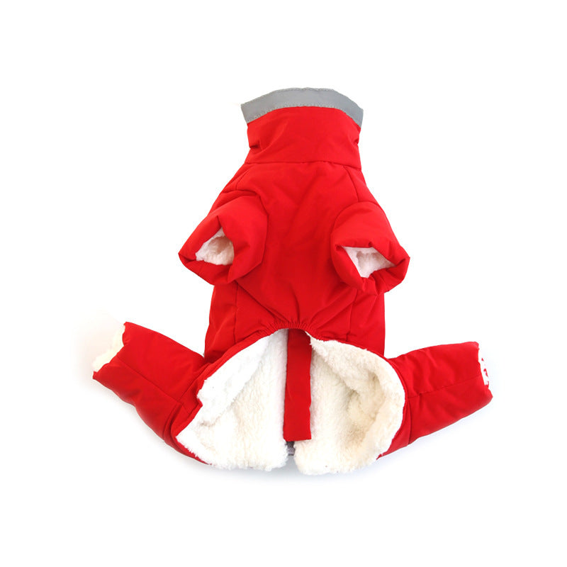 Revêtement en coton velouté en peluche manteau chaud et confortable manteau de chien réfléchissant